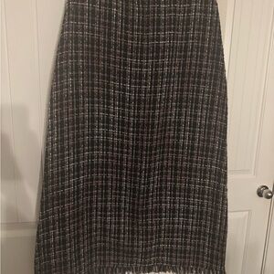 Chico's Black and White A-Line Skirt